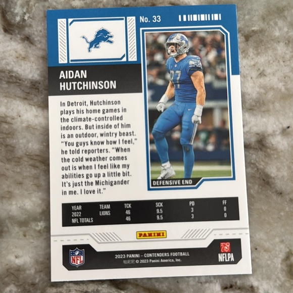 🔥 2023 Aidan Hutchinson Panini Contenders Season Ticket Card. - Picture 2 of 2